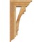 Ekena Millwork Merced Traditional Rough Sawn Bracket w/ Offset Brace, Western Red Cedar, 6"W x 14"D x 26"H BKT0604X14X26MRC01RWR - alternate 4